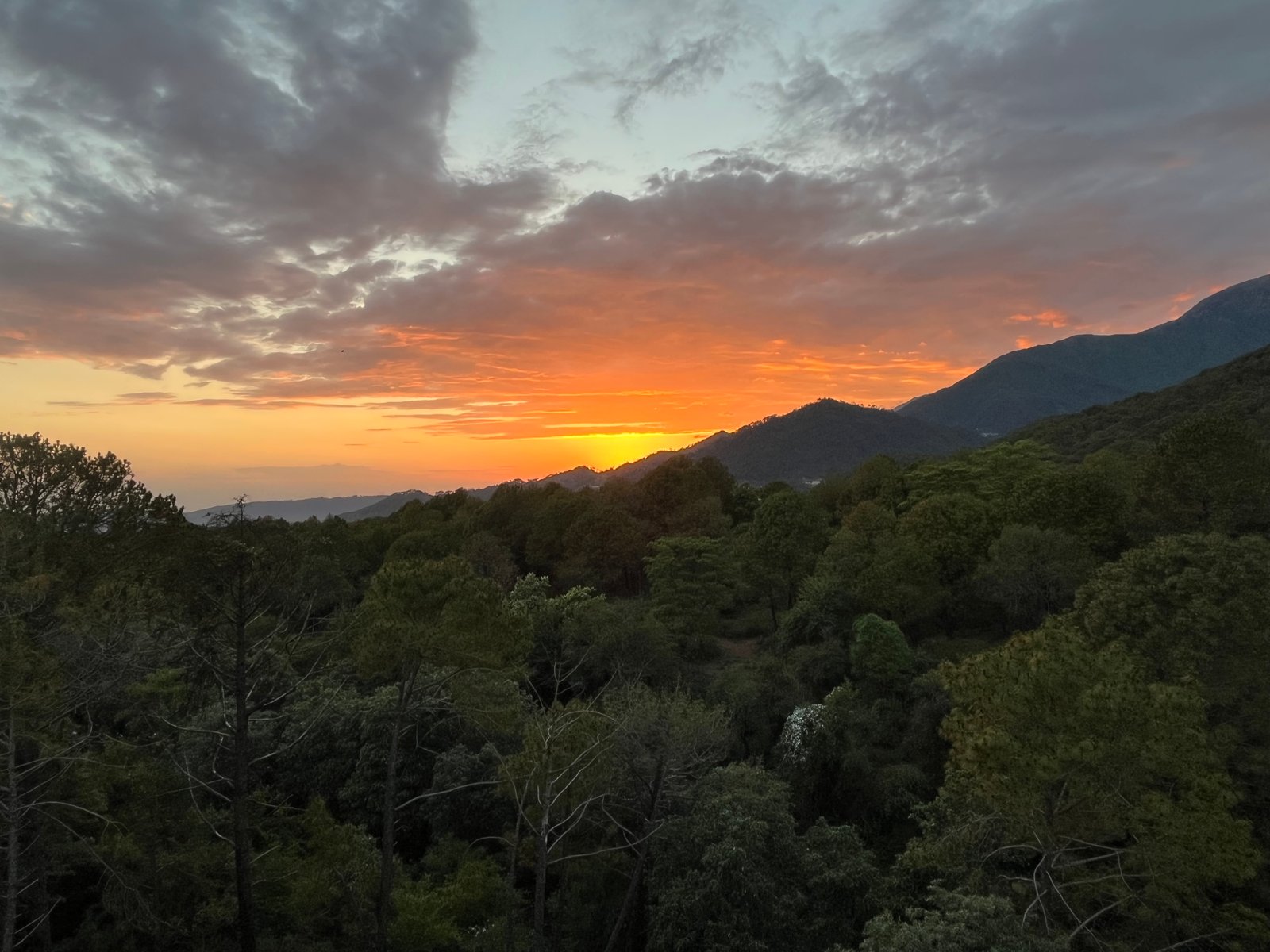 Mountain sunset at Audio Ashram