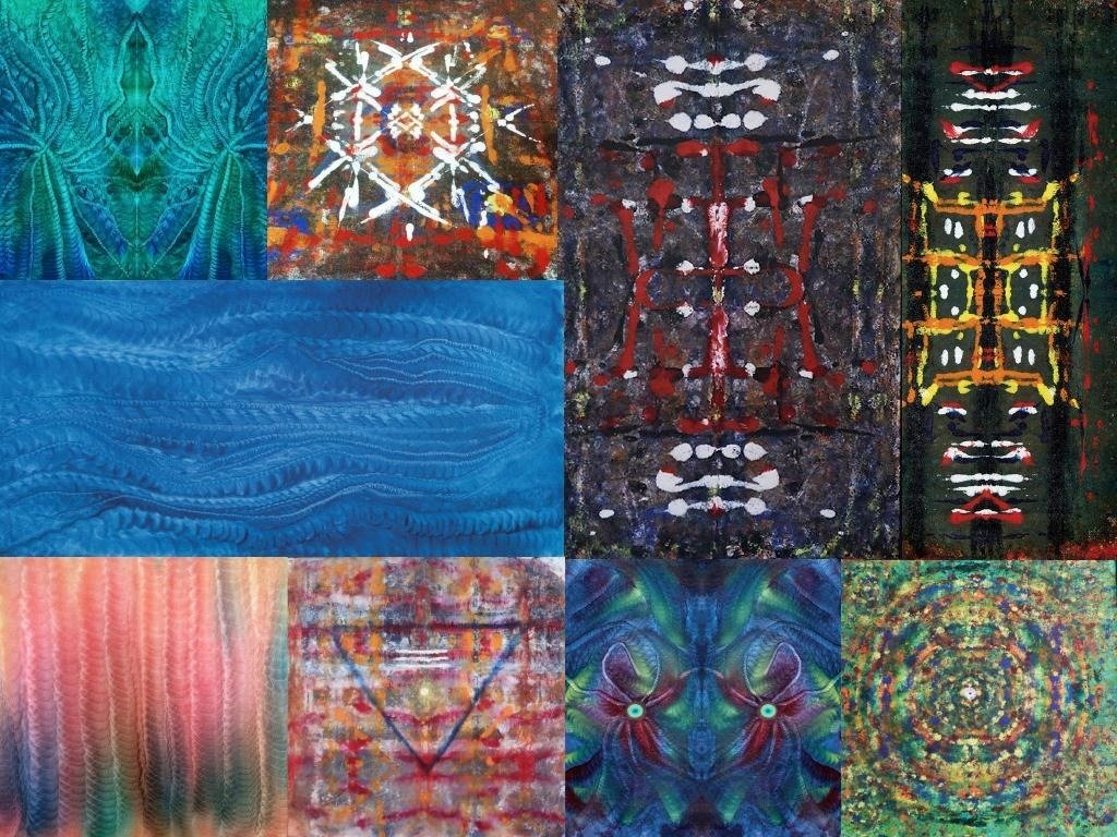 Acrylic painting archive image